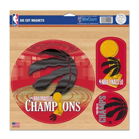 Shoppen Sie die gestanzten Magnetbögen der Toronto Raptors 2019 Champions Wincraft (3er-Pack) – sportlich