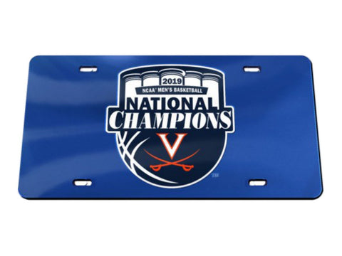 Virginia cavaliers 2019 campeones nacionales de baloncesto de la ncaa matrícula con incrustaciones - sporting up
