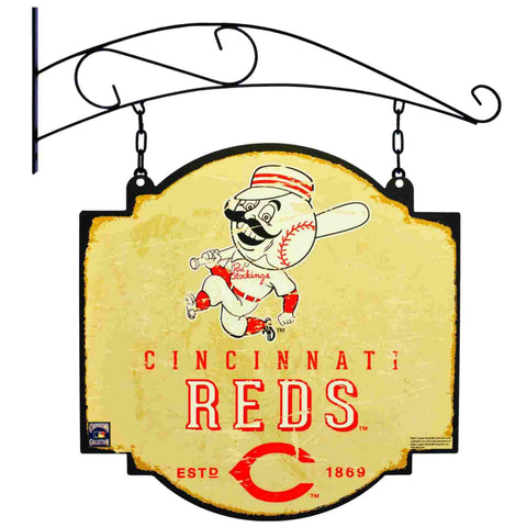 Shop Cincinnati Reds Winning Streak Retro 1954 Tavern Pub Bar Metal Sign (16"x16") - Sporting Up