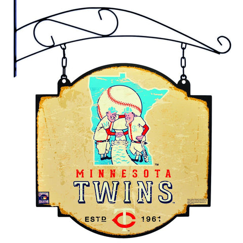 Shop Minnesota Twins Winning Streak Retro 1961 Tavern Pub Bar Metal Sign (16"x16") - Sporting Up