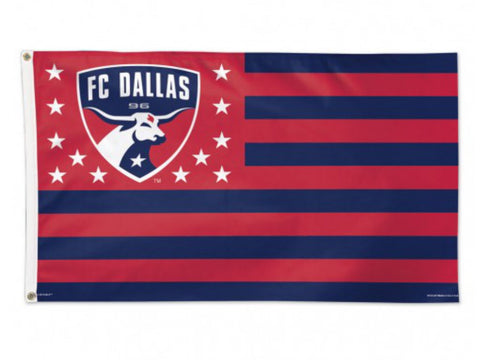 Shop FC Dallas WinCraft Stars & Stripes Deluxe Indoor Outdoor Red Navy Flag (3' x 5') - Sporting Up