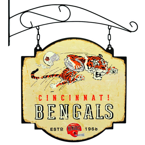 Shop Cincinnati Bengals Winning Streak Retro 1968 Tavern Pub Bar Metal Sign (16"x16") - Sporting Up