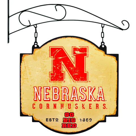 Shop Nebraska Cornhuskers Winning Streak Vintage Tavern Pub Bar Metal Sign (16"x16") - Sporting Up