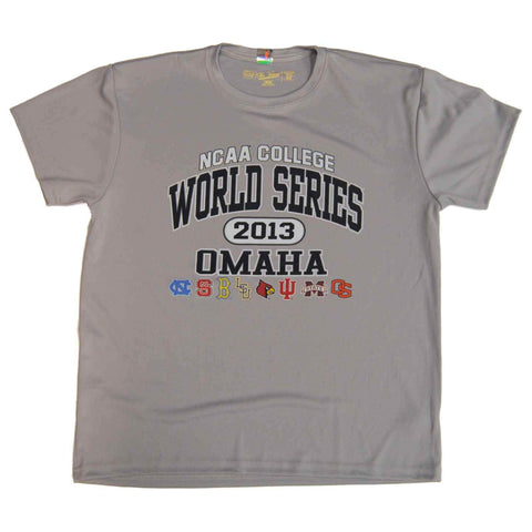 Shop NCAA 2013 College World Series Teams Omaha Baseball Performance Gray T-Shirt - Sporting Up