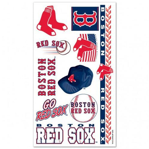 Shop Boston Red Sox WinCraft Gameday Red Navy Temporary Tattoos - Sporting Up
