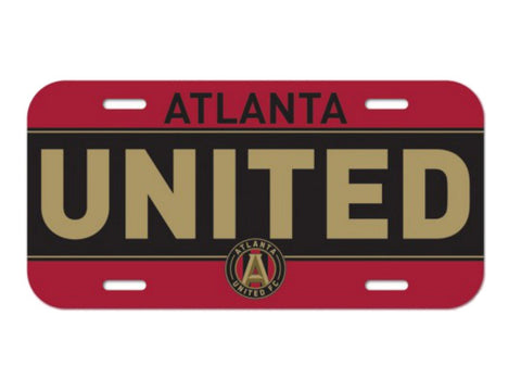 Shop Atlanta United FC Wincraft Red Black Team Logo Plastic License Plate Cover - Sporting Up