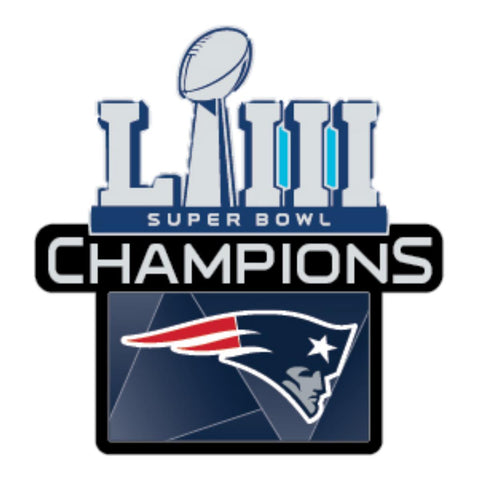 Shop New England Patriots 2018-2019 Super Bowl LIII Champions Logo Metal Lapel Pin - Sporting Up