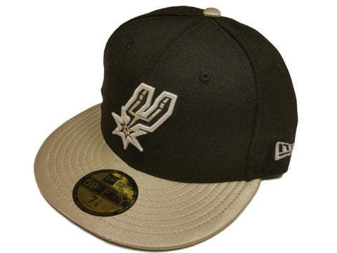 San Antonio Spurs New Era 59Fifty Black Silver Bill Fitted Hat Cap - Sporting Up