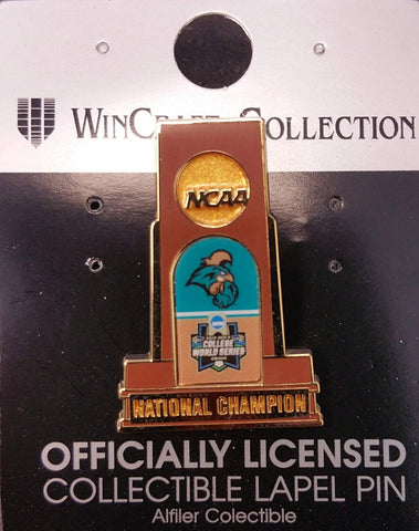 Shop Coastal Carolina Chanticleers 2016 NCAA Baseball CWS Champions Trophy Lapel Pin - Sporting Up