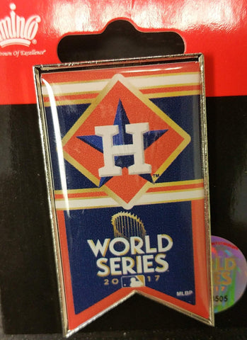 Shop Houston Astros Aminco 2017 MLB World Series Banner Metal Pin - Sporting Up