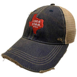 Lone Star Beer Brewing Co Retro Brand Distressed Navy Mesh Snapback Hat Cap - Sporting Up