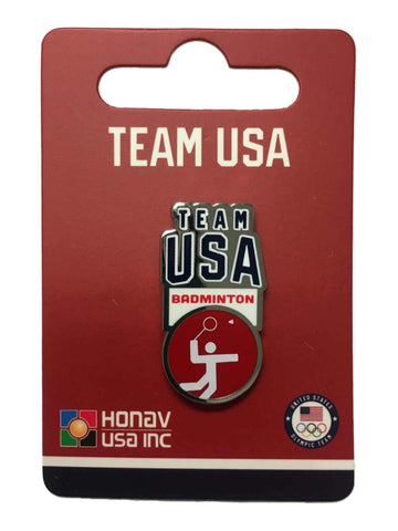 Shop 2020 Summer Olympics Tokyo Japan "Team USA" Badminton Pictogram Metal Lapel Pin - Sporting Up