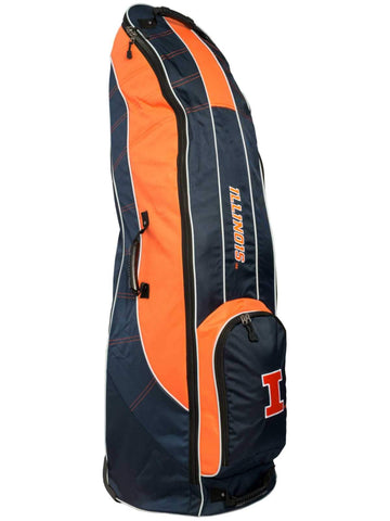 Shop Illinois Fighting Illini Team Golf Navy Golf Clubs Wheeled Luggage Travel Bag - Sporting Up
