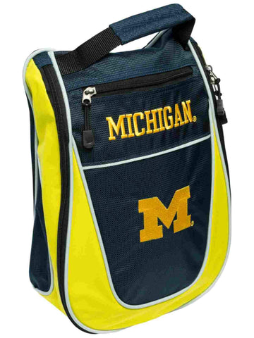 Shop Michigan Wolverines Team Golf Navy Zippered Carry-On Golf Shoes Travel Bag - Sporting Up