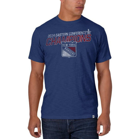 Camiseta azul real de los campeones de la conferencia del este de la marca 47 de los New York Rangers de 2014 - sporting up