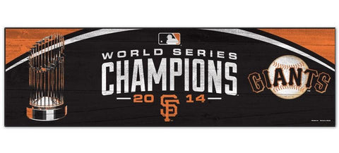 San Francisco Giants 2014 World Series Champions Trophy Wood Sign 9"x30" - Sporting Up