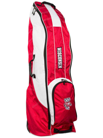 Shop Wisconsin Badgers Team Golf Red Golf Clubs Wheeled Luggage Travel Bag - Sporting Up