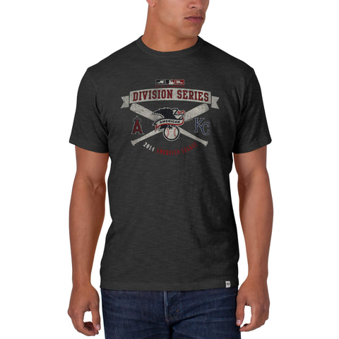 Shop Kansas City Royals Anaheim Angels 47 Brand Dueling 2014 ALDS Charcoal T-Shirt - Sporting Up