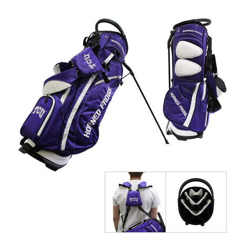 Shop TCU Horned Frogs Team Golf Fairway Lightweight 14-Way Top Golf Club Stand Bag - Sporting Up