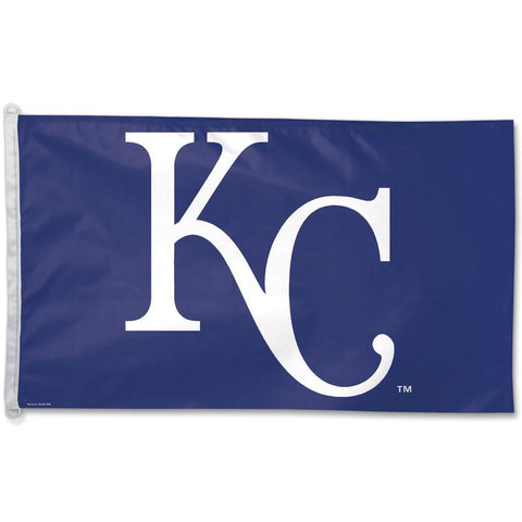 Shop Kansas City Royals WinCraft Sports Blue White Logo Indoor Outdoor Flag (3' x 5') - Sporting Up
