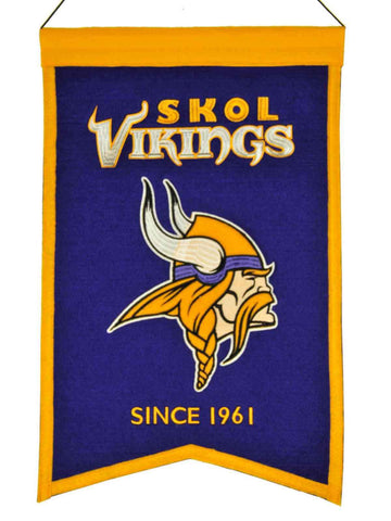 Shop Minnesota Vikings Winning Streak "Skol Vikings" Franchise Wool Banner (14"x22") - Sporting Up