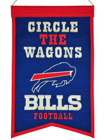 Shop Buffalo Bills Winning Streak "Circle the Wagons" Franchise Wool Banner (14"x22") - Sporting Up