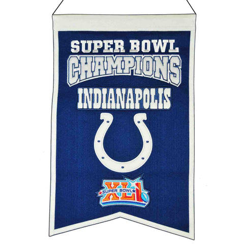 Shop Indianapolis Colts NFL Super Bowl Champions Wool Banner (14" x 22") - Sporting Up
