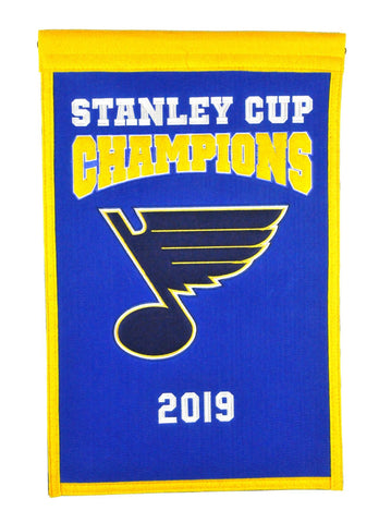 Shop St. Louis Blues NHL 2019 Stanley Cup Champions Winning Streak Champions Banner - Sporting Up