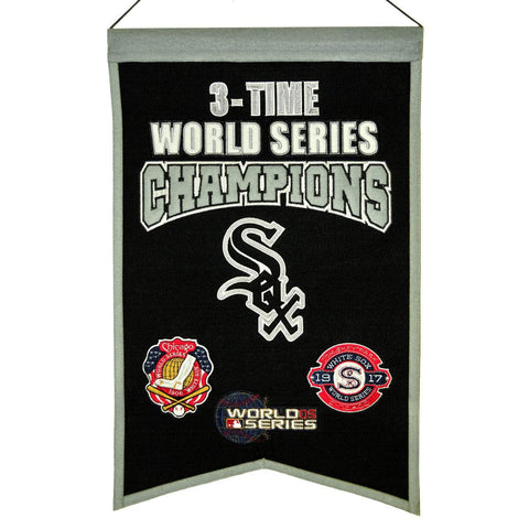 Shop Chicago White Sox MLB 3-Time World Series Champions Wool Banner (14" x 22") - Sporting Up