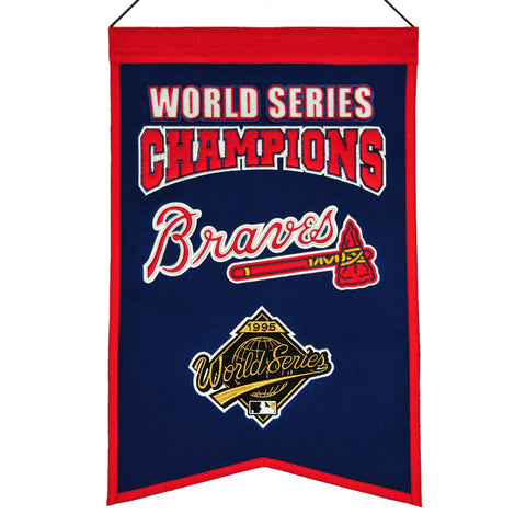 Shop Atlanta Braves MLB World Series Champions Wool Banner (14" x 22") - Sporting Up