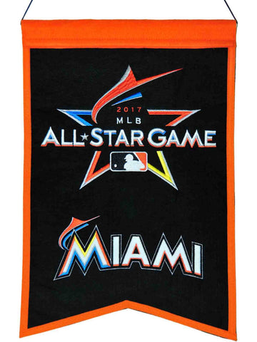 Shop Miami Marlins Winning Streak 2017 MLB All-Star Game Wool Banner (14" x 22") - Sporting Up