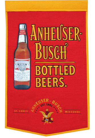 Shop Anheuser-Busch Winning Streak Red "EST. 1852" Bottled Beers Banner (24" x 36") - Sporting Up