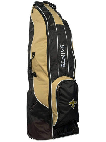 Shop New Orleans Saints Team Golf Black Golf Clubs Wheeled Luggage Travel Bag - Sporting Up