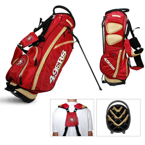 Shop San Francisco 49ers Team Golf Fairway Lightweight 14-Way Top Golf Club Stand Bag - Sporting Up