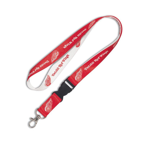 Shop Detroit Red Wings WinCraft Red White Buckle Snap NHL Licensed Lanyard - Sporting Up