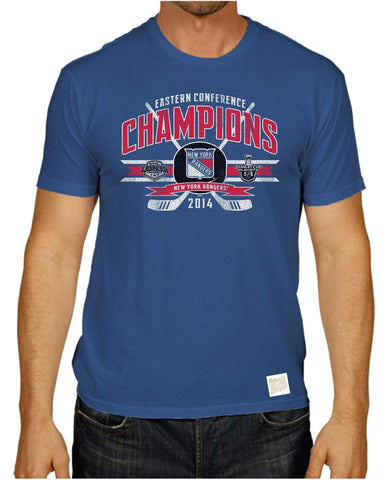 Camiseta azul retro de los campeones de la conferencia del este de los New York Rangers 2014 - sporting up