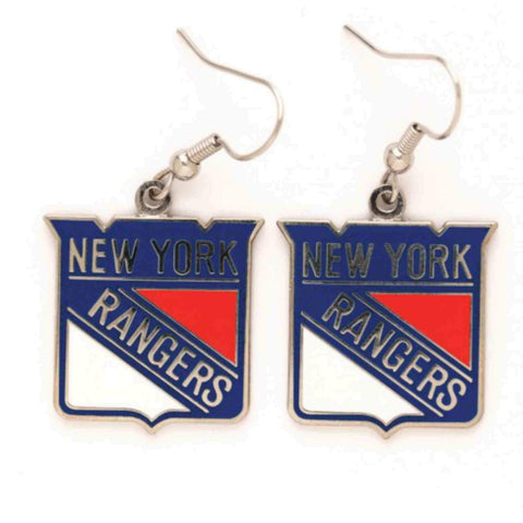 Pendientes WinCraft con logo de la NHL para mujer de los New York Rangers - Sporting Up