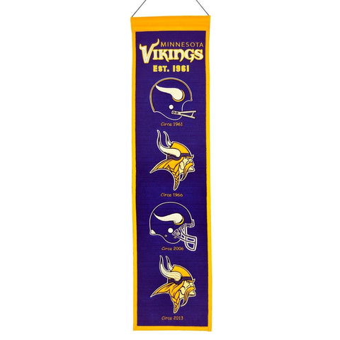 Shop Minnesota Vikings Winning Streak Past Mascots Wool Heritage Banner (8"x32") - Sporting Up