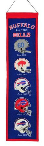 Shop Buffalo Bills Winning Streak Past Mascots Blue Wool Heritage Banner (8"x32") - Sporting Up