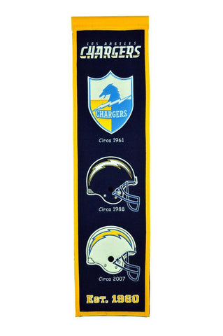 Shop Los Angeles Chargers Winning Streak Past Mascots Wool Heritage Banner (8"x32") - Sporting Up