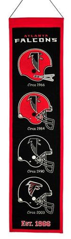 Shop Atlanta Falcons Winning Streak Past Mascots Wool Heritage Banner (8"x32") - Sporting Up