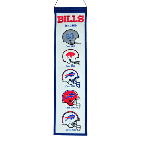 Shop Buffalo Bills Winning Streak Past Mascots White Wool Fan Fave Banner (8"x32") - Sporting Up