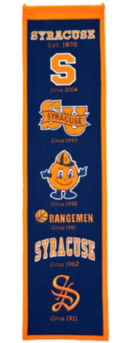 Shop Syracuse Orange Winning Streak Past Mascots Wool Heritage Banner (8"x32") - Sporting Up