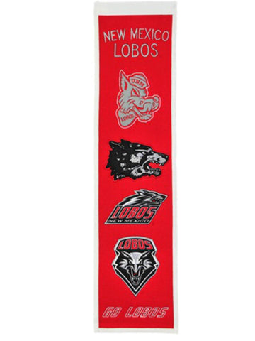 Shop New Mexico Lobos Winning Streak Past Mascots Wool Heritage Banner (8"x32") - Sporting Up