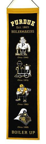 Shop Purdue Boilermakers Winning Streak Past Mascots Wool Heritage Banner (8"x32") - Sporting Up