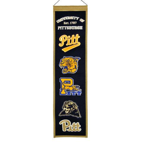 Shop Pittsburgh Panthers Winning Streak Past Mascots Wool Heritage Banner (8"x32") - Sporting Up