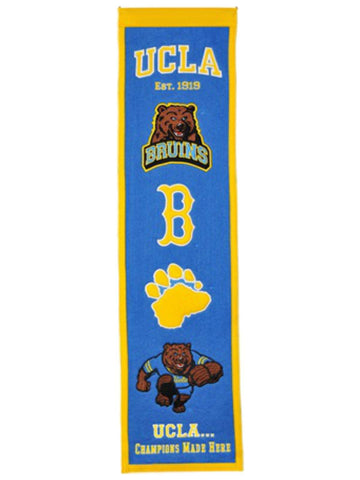 Shop UCLA Bruins Winning Streak Past Mascots Wool Heritage Banner (8"x32") - Sporting Up