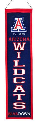 Shop Arizona Wildcats Winning Streak Past Mascots Wool Heritage Banner (8"x32") - Sporting Up