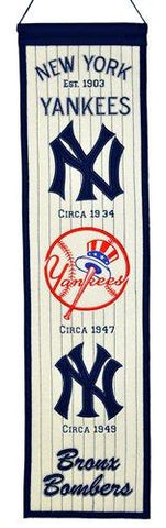 Shop New York Yankees Winning Streak Past Mascots Wool Heritage Banner (8"x32") - Sporting Up