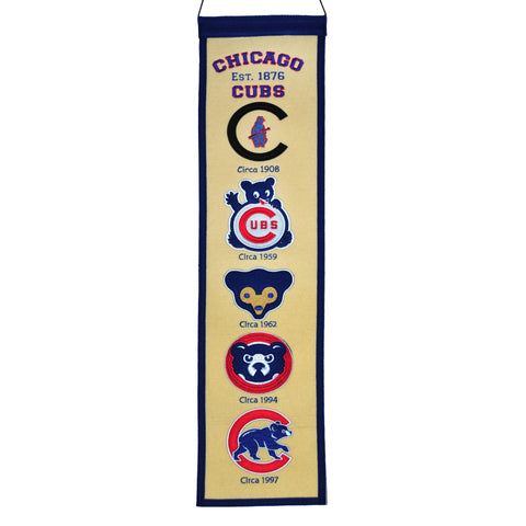 Shop Chicago Cubs Winning Streak Past Mascots Wool Fan Fave Banner (8"x32") - Sporting Up